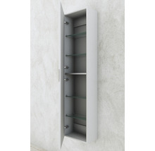 Offener Badezimmerschrank mit Glasablagen zur Wandmontage