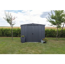 Gerätehaus SPACEMAKER Metall 194x188x185 cm grau