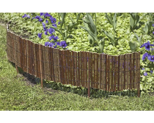 Beetbegrenzung aus Weide zur Gartengestaltung