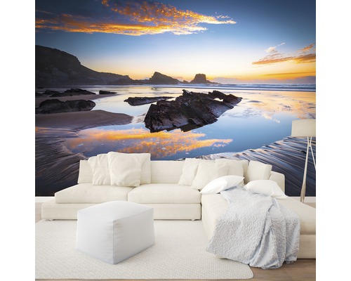 Fototapete mit Strandmotiv im Wohnzimmer