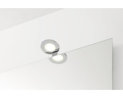 Runde Spiegelleuchte zur Montage am Spiegel