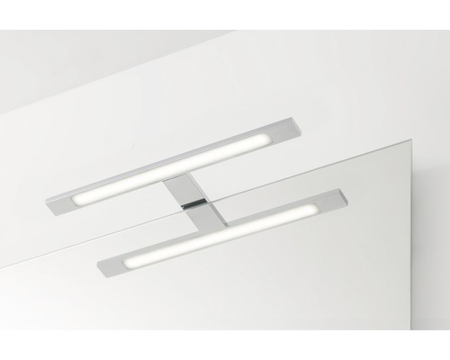 LED Spiegelleuchte mit zwei Leuchtarmen