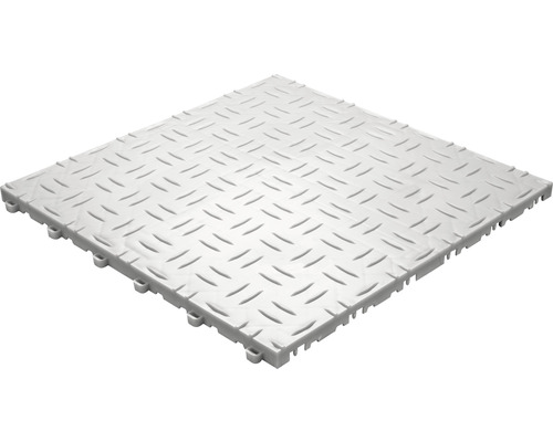 Quadratische Bodenfliese mit Riffelblechmuster