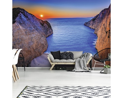 Fototapete mit Küstenmotiv im Wohnzimmer