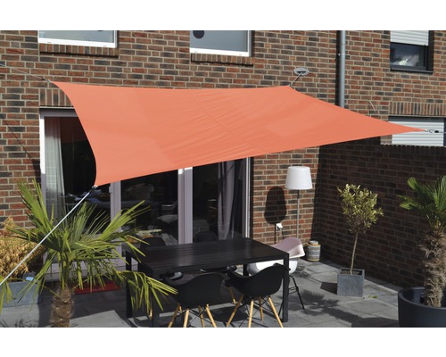 PeddyShield Vierecksonnensegel 250x300 cm wasser- und windabweisenden PES 200 g/cm², terracotta