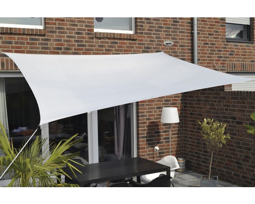 PeddyShield Vierecksonnensegel 300x400 cm wasser- und windabweisenden PES 200 g/cm², silbergrau