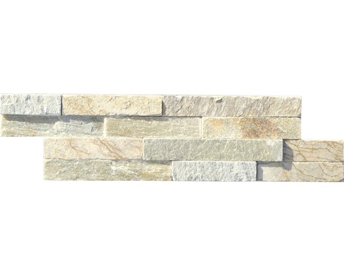 Naturstein Verblendstein Quarzit 10,0x40,0 cm beige-0