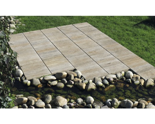 Beton Terrassenplatte iStone Pure muschelkalk 40 cm x 40 cm x 4 cm