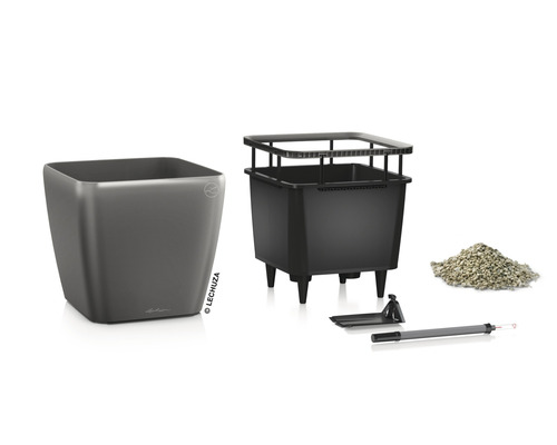 Pflanzgefäß-Set mit Einsatz, Substrat, Wasserstandsanzeiger und Zubehör