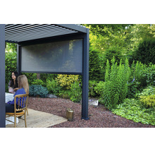 Pergola, Pavillon, auch als Terrassenüberdachung geeignet 3 x 4 m mit Lamellendach inkl. Beschattung anthrazit-thumb-1 Pergola, Pavillon, auch als Terrassenüberdachung geeignet 3 x 4 m mit Lamellendach inkl. Beschattung anthrazit-thumb-1