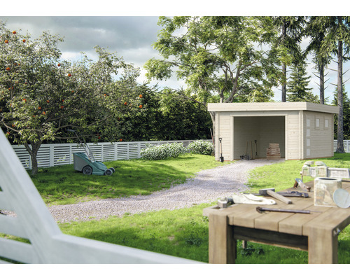 Einzelgarage Palmako Rasmus 19,0 m² ohne Tor 360 x 550 cm natur Einzelgarage Palmako Rasmus 19,0 m² ohne Tor 360 x 550 cm natur