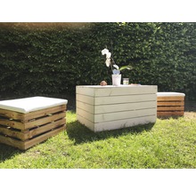 Aufbewahrungsbox Vintage Möbel 24 800 x 500 x 400 mm weiß