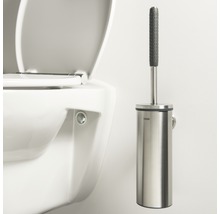 Wandhängende Toilette mit Toilettenbürste aus Edelstahl