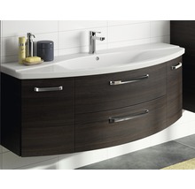 Waschtischunterschrank mit zwei Schubladen und Aufsatzwaschbecken