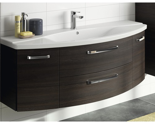 Waschtischunterschrank mit zwei Schubladen und Aufsatzwaschbecken