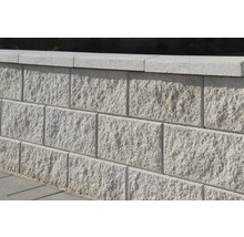 Mauer aus Betonsteinen
