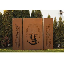 Sichtschutzwand Buddha 112x180 cm, rost-thumb-0