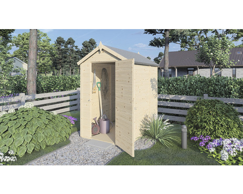 Gartenhaus Alopex Medium mit Fußboden 120x180x206 cm natur Gartenhaus Alopex Medium mit Fußboden 120x180x206 cm natur