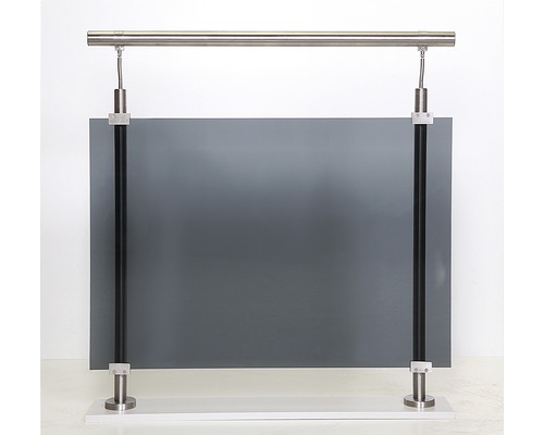 Sichtschutzwand mit Rahmen und Sockel