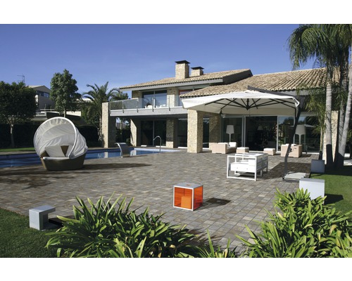 FLAIRSTONE Feinsteinzeug Terrassenplatte Piazza Luserna rektifizierte Kante 60 cm x 60 cm x 2 cm