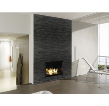 Naturstein Verblendstein Quarzit Slimline 10,0x40,0 cm schwarz