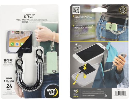 Nite Ize Handy-Halterung mit Spiralkabel zur Befestigung des Mobiltelefons