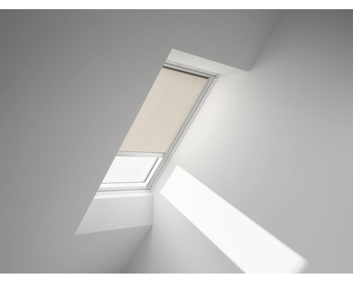 VELUX Sichtschutzrollos sandbeige uni solarbetrieben Rahmen aluminium RSL UK10 4155S