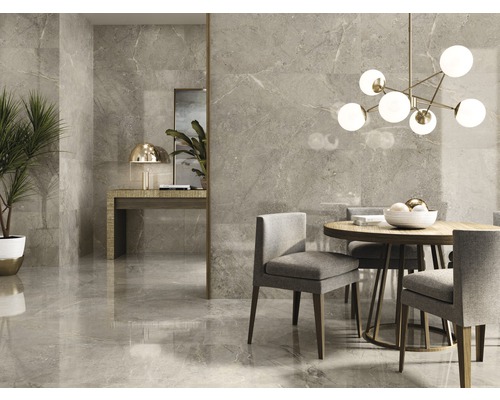 Feinsteinzeug Bodenfliese Anden Natural 60x120 cm grau matt rektifiziert