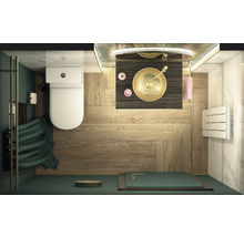 Feinsteinzeug Bodenfliese Eterna 60,0x120,0 cm weiß grau glänzend rektifiziert-thumb-3 Feinsteinzeug Bodenfliese Eterna 60,0x120,0 cm weiß grau glänzend rektifiziert-thumb-3