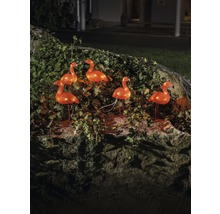 Dekorative Flamingo-Gartenstecker, Gruppe von fünf