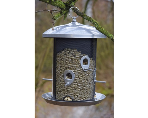 Vogelhaus mit Futter zum Aufhängen