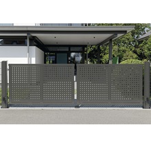 Drehflügeltor ALBERTS Mosaik Lochblech inkl. Handsender 234 x 140 cm anthrazit-thumb-2 Drehflügeltor ALBERTS Mosaik Lochblech inkl. Handsender 234 x 140 cm anthrazit-thumb-2