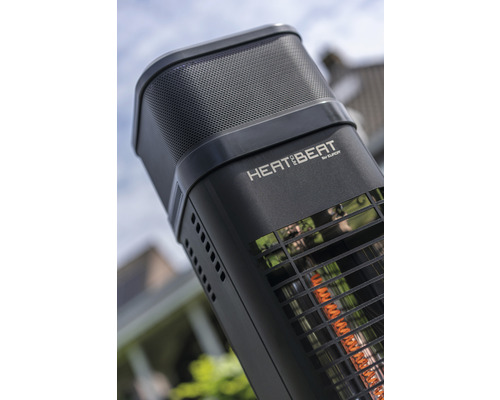 Heizstrahler mit Lautsprecher für den Außenbereich