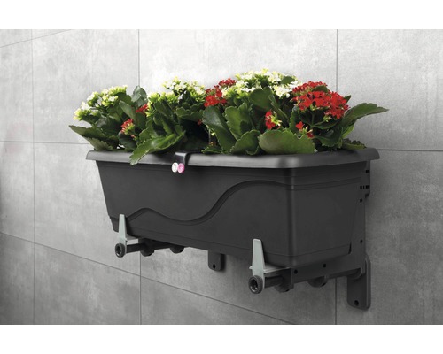 Wandbepflanzter Blumenkasten mit Bewässerungssystem für den Aussenbereich.