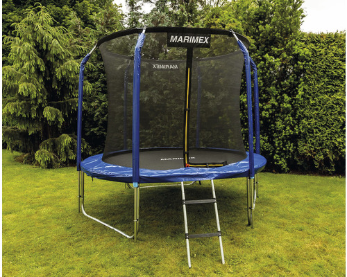 Marimex Gartentrampolin mit Sicherheitsnetz und Leiter im Garten