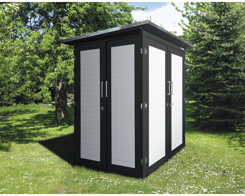 Gartenschrank weka Kompakt Q 200x125x217 cm anthrazit-weiß Gartenschrank weka Kompakt Q 200x125x217 cm anthrazit-weiß