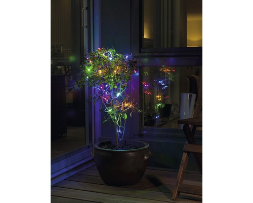 Lichterkette Konstsmide 6,24 m + 10 m Zuleitung 40 LEDs Lichtfarbe bunt