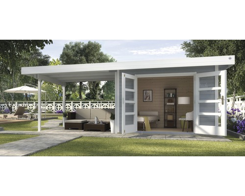 Gartenhaus weka Designhaus 126 B+ Gr. 1 hohes Durchgangsmaß 195 cm, mit Fußboden und Schleppdach 645 x 314 cm grau Gartenhaus weka Designhaus 126 B+ Gr. 1 hohes Durchgangsmaß 195 cm, mit Fußboden und Schleppdach 645 x 314 cm grau