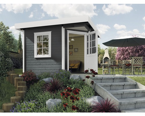 Gartenhaus weka Designhaus 213+ Gr. 1 hohes Durchgangsmaß 195 cm, mit Fußboden 278 x 278 cm anthrazit Gartenhaus weka Designhaus 213+ Gr. 1 hohes Durchgangsmaß 195 cm, mit Fußboden 278 x 278 cm anthrazit