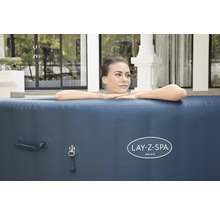 Aufblasbarer Whirlpool Bestway® LAY-Z-SPA® WLAN Milan AirJet Plus™ mit 140 Luftdüsen, integriertem Heizsystem, Multifunktionspumpe und App Steuerung blau