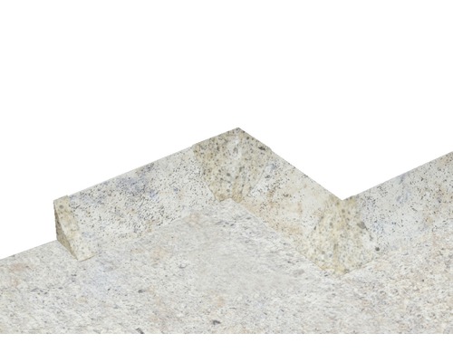 Dekorative Eckfliese aus Steinmaterial
