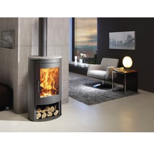 Kaminofen Panadero Oval 1 Stahl schwarz 8,7 kW mit Natursteinabdeckung und Holzfach-thumb-3 Kaminofen Panadero Oval 1 Stahl schwarz 8,7 kW mit Natursteinabdeckung und Holzfach-thumb-3