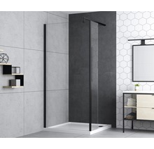 Raumdusche basano Modena 900x1950x10 mm Echtglas Klar hell schwarz-thumb-1 Raumdusche basano Modena 900x1950x10 mm Echtglas Klar hell schwarz-thumb-1