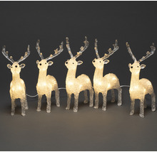 5er-Set Leuchtfigur Konstsmide LED Acryl Rentier L 4 m Lichtfarbe warmweiß-thumb-1 5er-Set Leuchtfigur Konstsmide LED Acryl Rentier L 4 m Lichtfarbe warmweiß-thumb-1