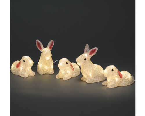 Dekorative Hasenfiguren mit Beleuchtung für den Innenbereich