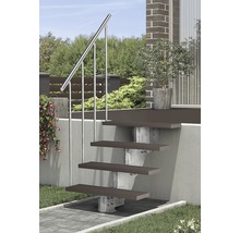 Außentreppe Pertura Petros mit Geländer 10 Stufen Trimax 80 cm dunkelbraun-thumb-2 Außentreppe Pertura Petros mit Geländer 10 Stufen Trimax 80 cm dunkelbraun-thumb-2