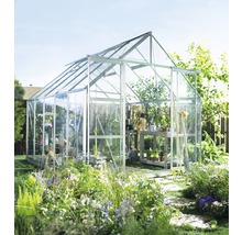 Gewächshaus Halls Magnum 108 8,3 m² Blankglas 3 mm 257x322 cm Aluminium