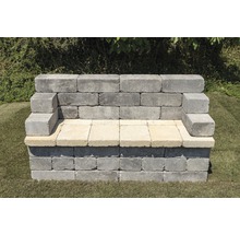 Gartenbank Flairstone 2-Sitzer Beton 60x78x162 cm grau-thumb-4