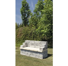 Gartenbank Flairstone 2-Sitzer Beton 60x78x162 cm grau-thumb-2