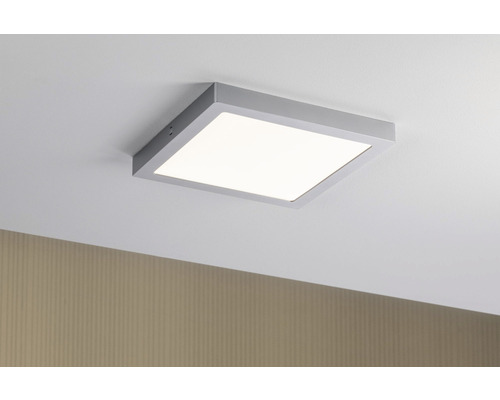 LED Deckenleuchte LED Panel Paulmann Abia 22 W, 300x300 mm, warmweiß 1-flammig IP 20 chrom matt